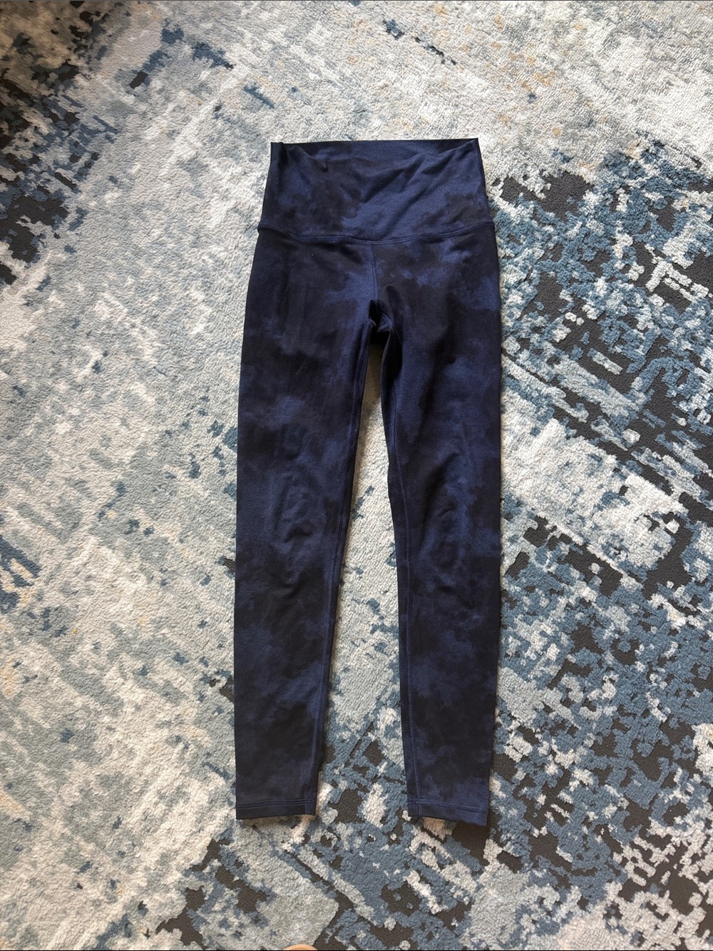 Fleo High-Waist Navy Tie-Dye Leggings